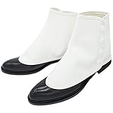 ZAWAGIIK Gangster Spats für Männer Roaring 20s Weiß 1920er Jahre Zubehör Gangster Spats Schuhe...