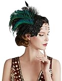 BABEYOND 1920s Stirnband Feder Damen 20er Jahre Stil Charleston Haarband Great Gatsby Damen Fasching...