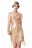 ArtiDeco 1920s Charleston Kleid Mini Damen Vintage Gatsby Kostüm Flapper 20er Jahre Cocktailkleid...