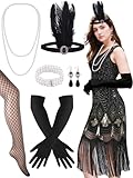 PLULON 1920er-Jahre-Flapper-Kleid. Brüllendes 20er-Jahre-Gatsby-Kleid-Kostüm mit...