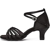 Danzschuhe Damen Latein für Damen Schwarz Professionelle Tanzschuhe Ballsaal Party Salsa Tanzübung...