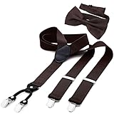 DonDon Herren 3,5 cm breiter Hosenträger in Y-Form elastisch und verstellbar im 2er Set mit...
