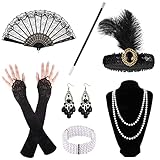 Opopark 7 Stück 20er Jahre Accessoires 1920er Accessoires Damen 20er Jahre Kostüm Damen Charleston...